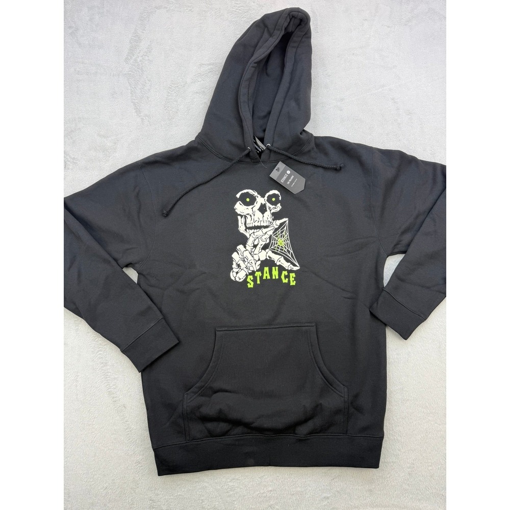 Stance Hoodie Mens Medium The Pullover Skeleton Spider Web Graphic Streetwear